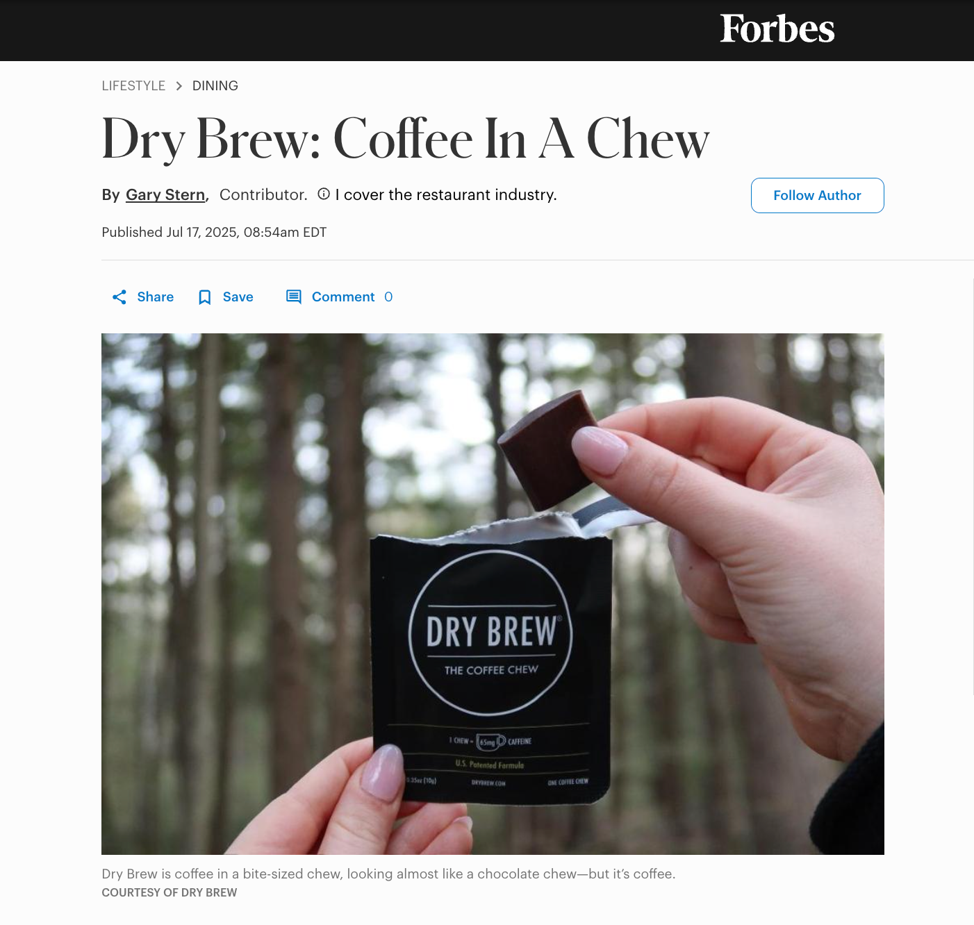 Dry Brew Forbes Article
