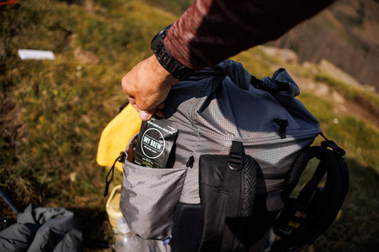 Dry Brew in camping backpack