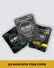 Dry Brew Sample Pack 9 Coffee Chews – portable caffeine bites for hikers and athletes.