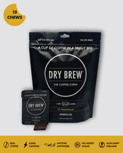 Dry Brew OG Single Shot 15 pack Coffee Chew – portable caffeine for hikers and athletes
