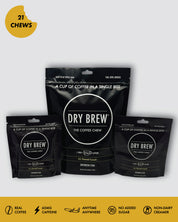Dry Brew OG Adventure Coffee Pack – 21 portable caffeine chews for hikers and athletes.