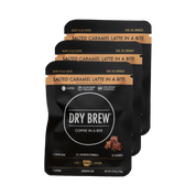 Dry Brew Salted Caramel coffee bites 3-pack, chewable coffee with 65mg caffeine per bite