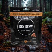 Dry Brew Salted Caramel coffee bites carried in a pocket for everyday use
